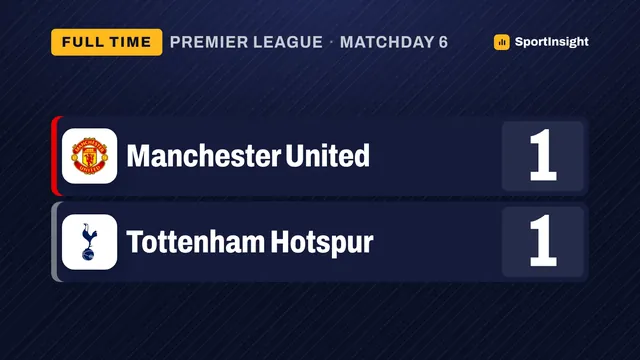 Manchester United 1-1 Tottenham Hotspur: Solanke denies hosts after Bentancur red card - SportInsight