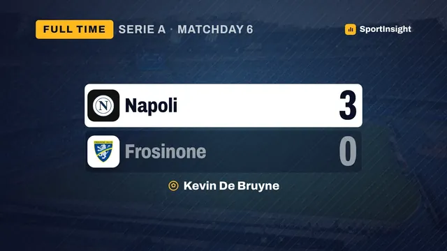 Napoli 3-0 Frosinone: De Bruyne double delivers biggest win of the season - SportInsight